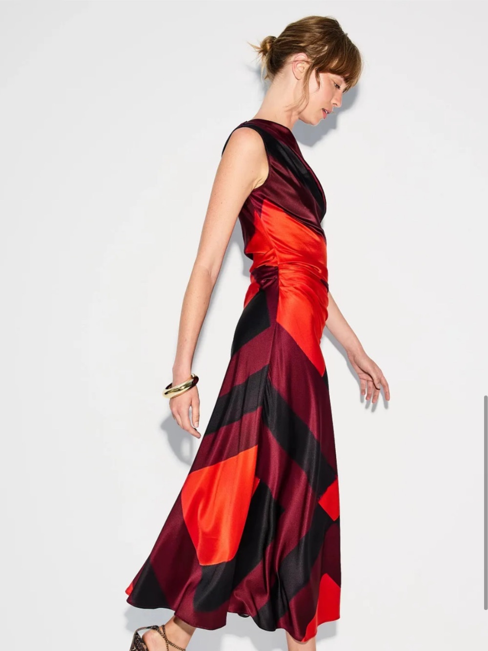 Staud Phare Silk Dress, Size: 6 - Picture 3 of 16